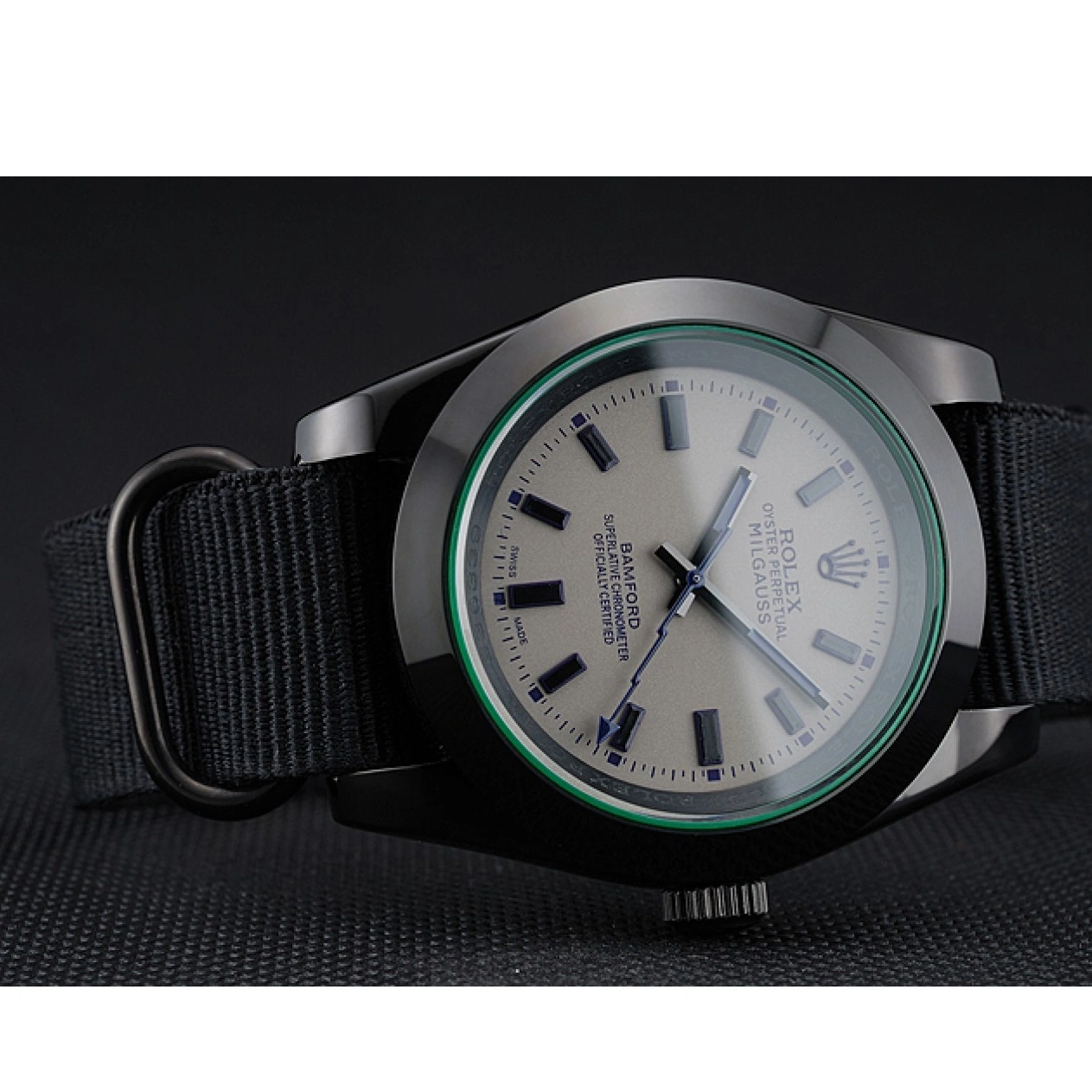 Rolex copies cheap Strap Black Milgauss Bamford 622000 Rolex Nylon 0518